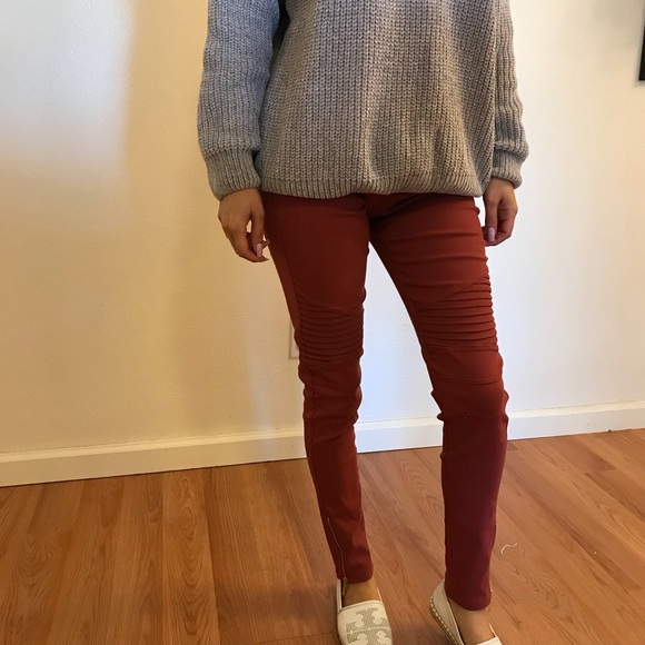 Mauve Ankle Zip Motto Leggings - Picture 3 of 7